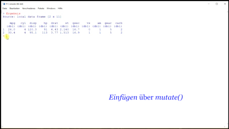 Datenbearbeitung mit dplyr